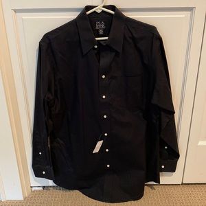 NWT: Jos A. Bank Dress Shirt - Black - 16-34.